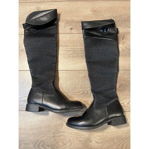 PATRIZIA PEINADO by spring step Black leather riding boot WOMEN'S  36